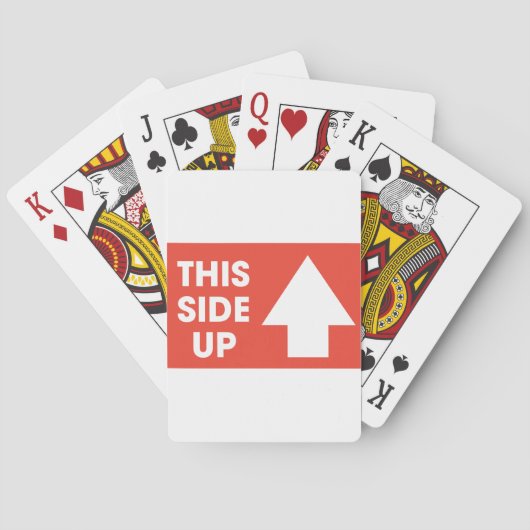 Dieses seitliche Zeichen Spielkarten (Rückseite)