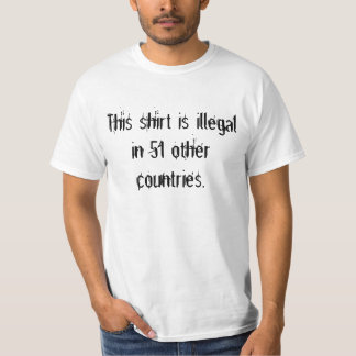 Dieses Shirt ist in 51 anderen Ländern illegal