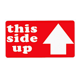 Dieses Side-Up-Etikett