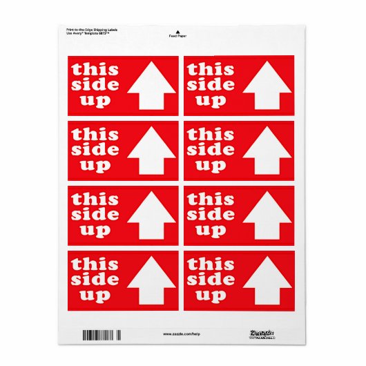 Dieses Side-Up-Etikett (Vorne)