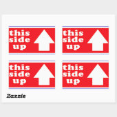 Dieses Side-Up-Etikett Rechteckiger Aufkleber (Blatt)