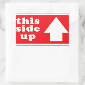 Dieses Side-Up-Etikett Rechteckiger Aufkleber (Tasche)