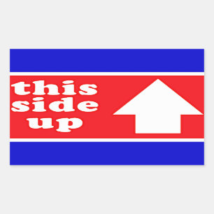 Dieses Side-Up-Etikett Rechteckiger Aufkleber