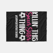 Dieses Soccer-Schwester-Ding Schwester eines Fußba Fleecedecke (Vorderseite (Horizontal))