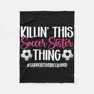 Dieses Soccer-Schwester-Ding Schwester eines Fußba Fleecedecke