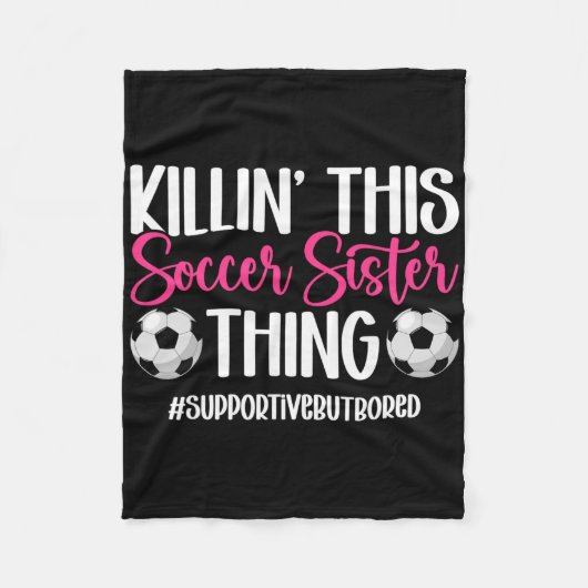 Dieses Soccer-Schwester-Ding Schwester eines Fußba Fleecedecke (Vorderseite)