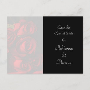 "Dieses Sonderdatum Gerettet" - Rote Rose Bouquet Postkarte