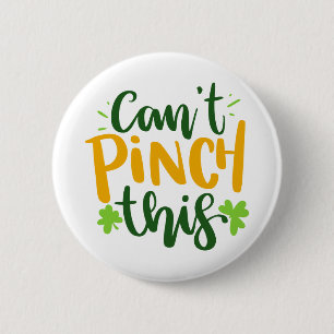 Dieses St Paddy's Day Clover Muster kann nicht gez Button