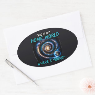 Dieses T-Shirt mit Sci-Fi-Galaxie-Motiv: Meine Hei Ovaler Aufkleber