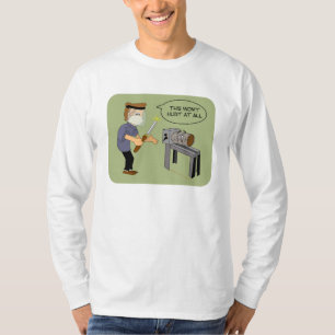 Dieses verletzt nicht lustigen Woodturning Cartoon T-Shirt
