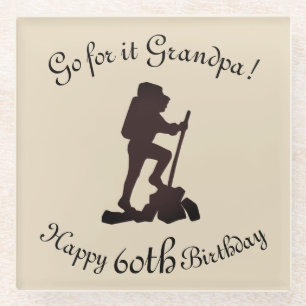 Dieses Wanderglücks zum 60. Geburtstag Großvater Glasuntersetzer