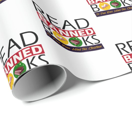 Dieses Weihnachten Bücher lesen verboten Geschenkpapier (Rolleneckpunkt)