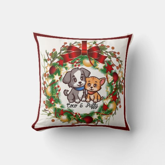 Dieses weihnachtliche Kissen mit Bild anpassen (Vorderseite)