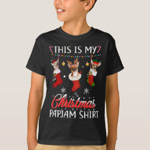 Dieses Weihnachts Pajama Chihuahua in Socken Lover T-Shirt