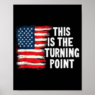 Dieses Wendepunkt-T-Shirt USA-Flagge Für Männer Fr Poster