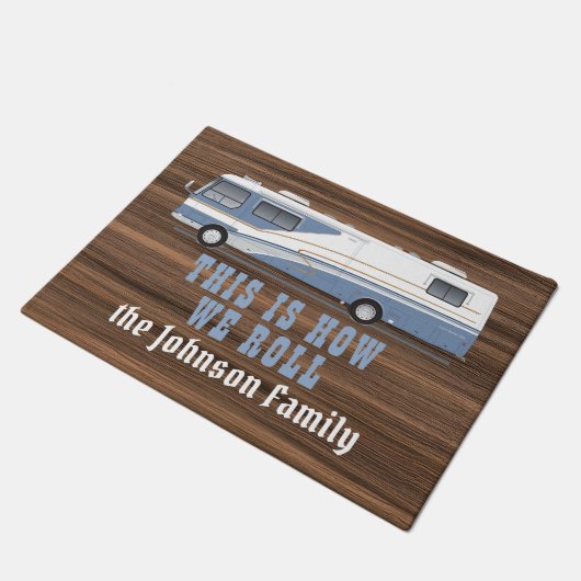 Dieses, wie wir rustikalen Holz Fußmatte (Schrägansicht)