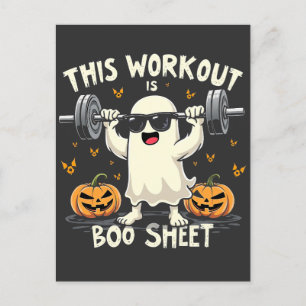 Dieses Workout ist eine boo-Sheet-verschleierte Ha Postkarte