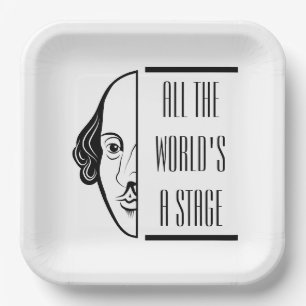 Dieses Zitat aus Shakespeare aus der ganzen Welt a Pappteller