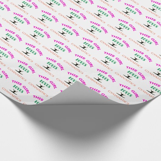 Dieses Zitat von Girls Lieben Gymnastik Gymnastik Geschenkpapier (Ecke)