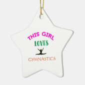 Dieses Zitat von Girls Lieben Gymnastik Gymnastik Keramik Ornament (Links)