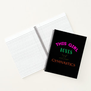 Dieses Zitat von Girls Lieben Gymnastik Gymnastik Notizblock