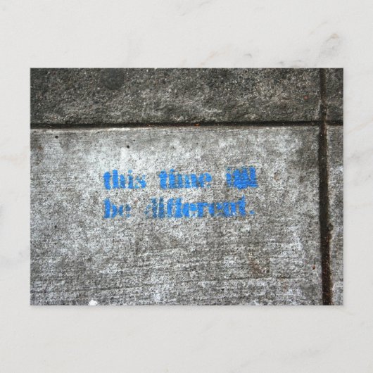 Diesmal werde ich anders sein postkarte (Vorderseite)