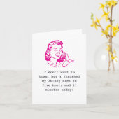 Diet Brag Joke "Just Weil" Grußkarte Karte (Gelbe Blume)