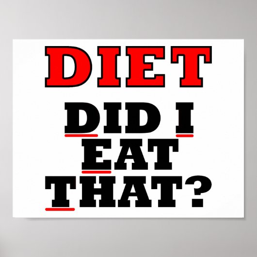 DIET Funny Poster (Vorne)