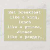 Diet Inspiration Postkarte (Vorderseite)