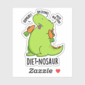 Diet-nosaur Funny Dinosaur Puns Aufkleber (Blatt)