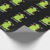 Diet-nosaur Funny Dinosaur Puns Dark BG Geschenkpapier (Ecke)