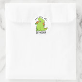 Diet-nosaur Funny Dinosaur Puns Runder Aufkleber (Tasche)