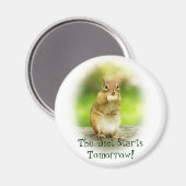 Diet startet morgen Chipmunk Magnet (Vorderseite/Rückseite)