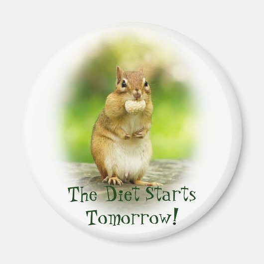 Diet startet morgen Chipmunk Magnet (Vorne)