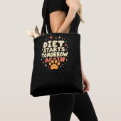 Diet startet morgen - Retro Playful Paw Print Tasche (Von Nahem)