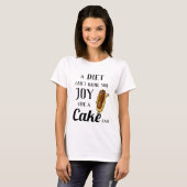 Diet verses Chocolate Eclair Funny Quirky Cake Pub T-Shirt (Vorne ganz)