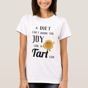 Diet vs Treacle Tart Funny Quirky Cake Bake Pub T-Shirt