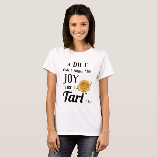 Diet vs Treacle Tart Funny Quirky Cake Bake Pub T-Shirt (Vorne ganz)