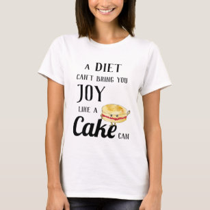Diet vs Victoria Sponge Cake Funny Baking Pub T-Shirt