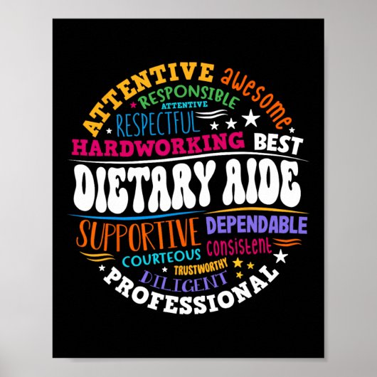 Dietary Aide Life Appreciation Healthcare Workers Poster (Vorne)