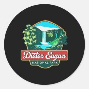 Dieter Eagan Nationalpark Wandern Camping Tierwelt Runder Aufkleber