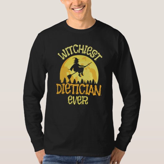 Dietician Witch Halloween Humor T-Shirt (Vorderseite)