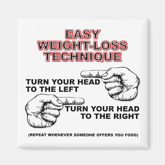 Dieting Weight-Loss Funny Kühlschrankmagnet (Vorne)