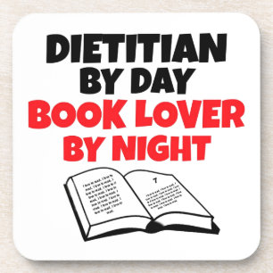 Dietis by Day Book Lover by Night Getränkeuntersetzer