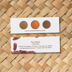 Dietische Nutritionist Coach Skinny Business Card Mini Visitenkarte