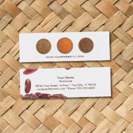 Dietische Nutritionist Coach Skinny Business Card Mini Visitenkarte