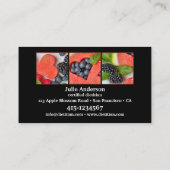 Dietische Nutritionist Health Food Business Card Visitenkarte (Rückseite)
