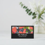 Dietische Nutritionist Health Food Business Card Visitenkarte (Stehend Vorderseite)