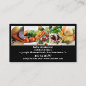 Dietische Nutritionist Health Food Business Card Visitenkarte (Rückseite)