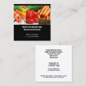 Dietisches Foto auf schwarzem SQUARE Quadratische Visitenkarte (Vorne/Hinten)